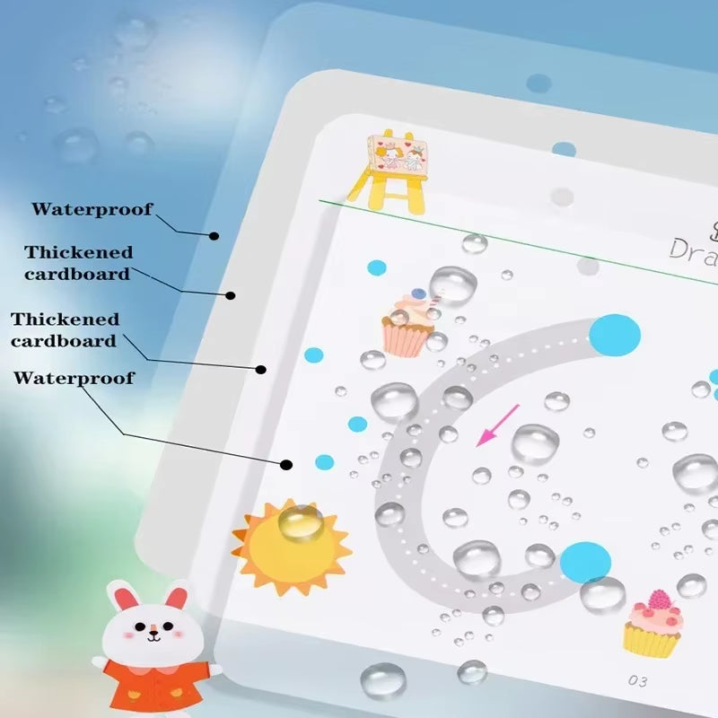 Magical Tracing Workbook Control Training Book Reusable Magic Practice Copybook Children Montessori Drawing Education Stationery