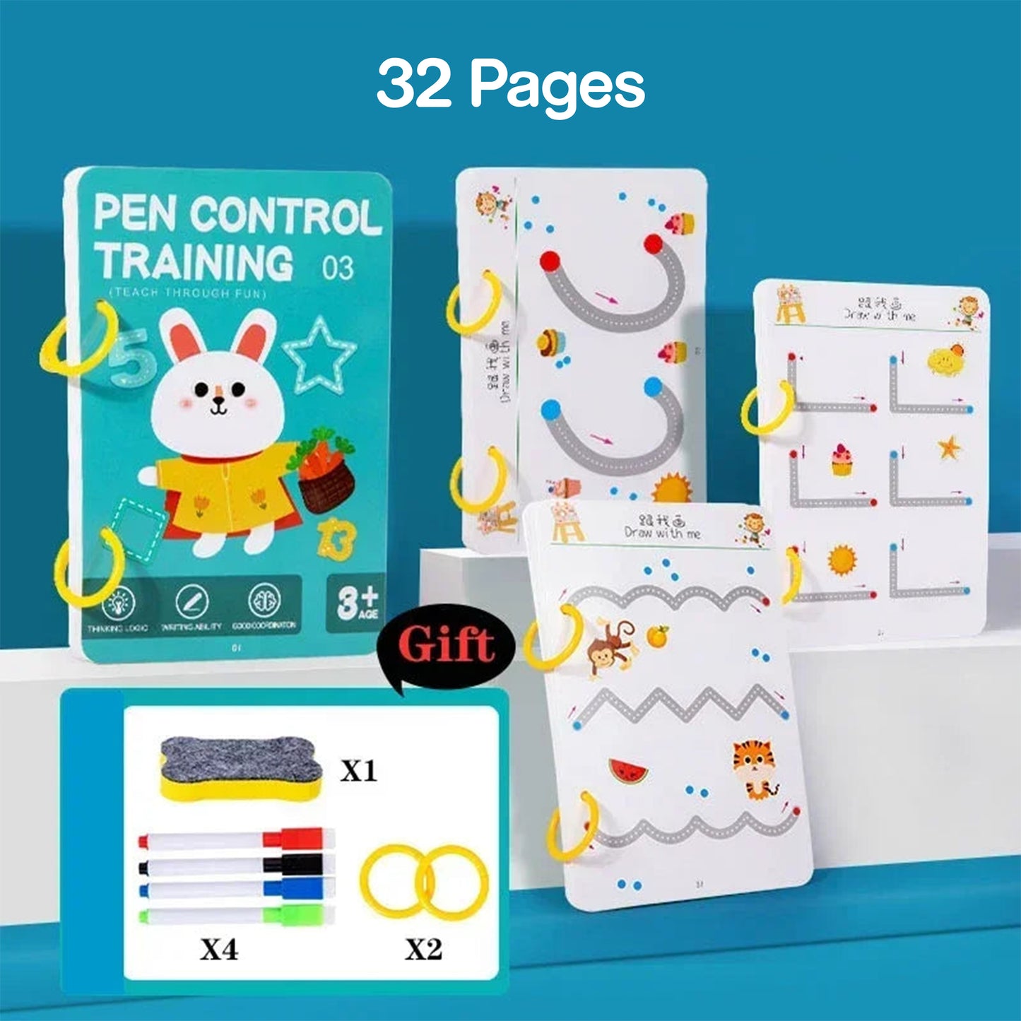 Magic Tracing Copybook for Kids – Reusable & Educational