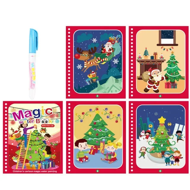 Drawing Coloring Books for Kids Magic Water Book with Pen 2 to 4 Years Old Children Learning Education Toy Baby Montessori Toys
