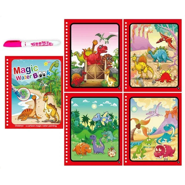 Drawing Coloring Books for Kids Magic Water Book with Pen 2 to 4 Years Old Children Learning Education Toy Baby Montessori Toys