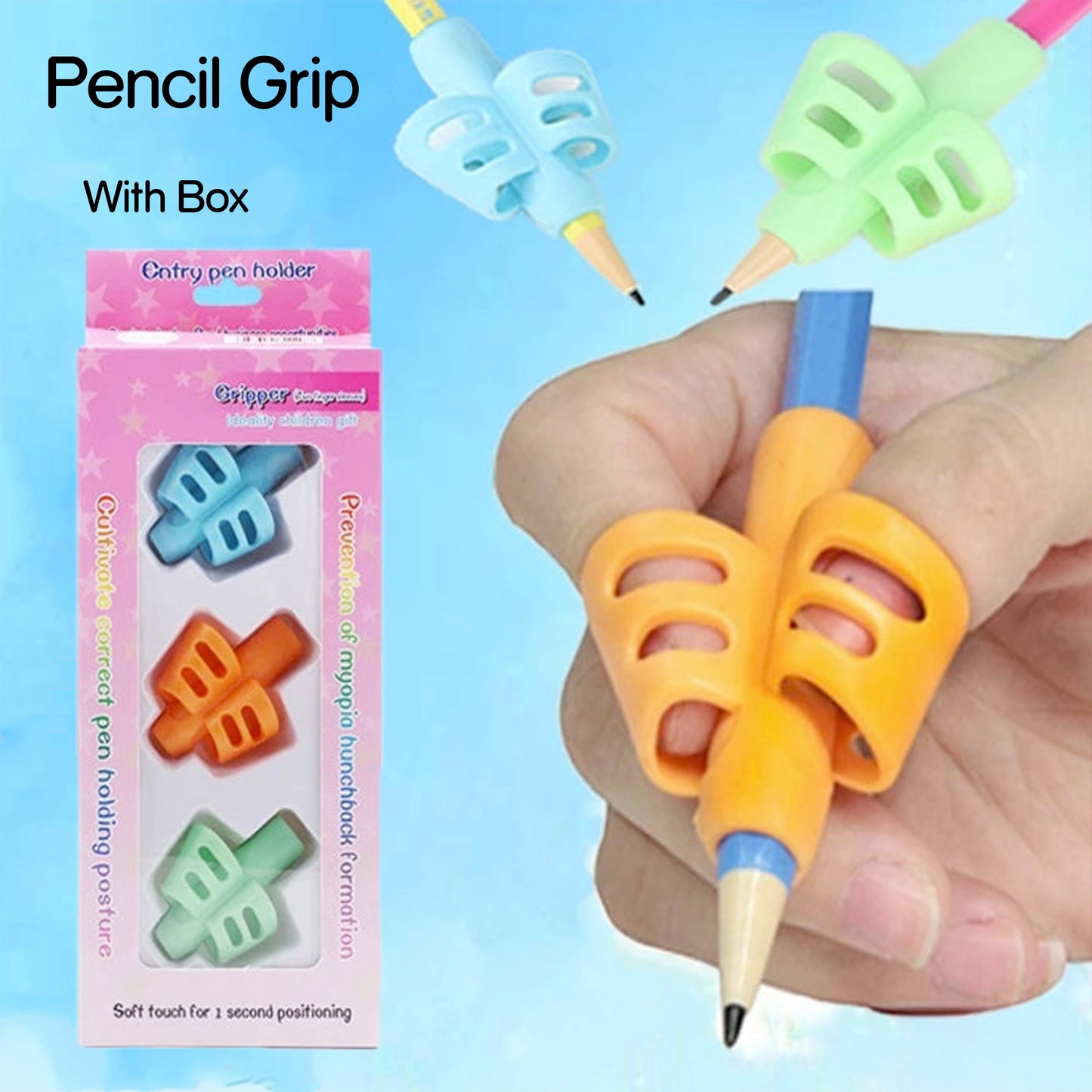 Pencil Grips for Kids – Ergonomic Writing Posture Corrector