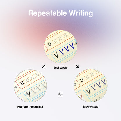 Reusable Magic Practice Workbook with Stylus for Preschool Calligraphy Training – English Version