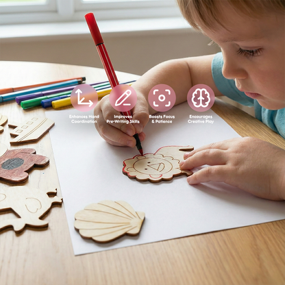 Montessori Wooden Drawing Stencils
