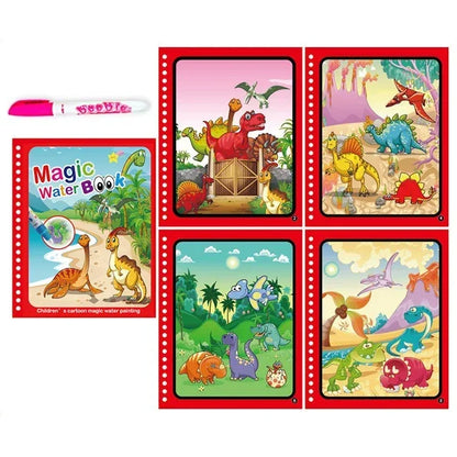 Drawing Coloring Books for Kids Magic Water Book with Pen 2 to 4 Years Old Children Learning Education Toy Baby Montessori Toys