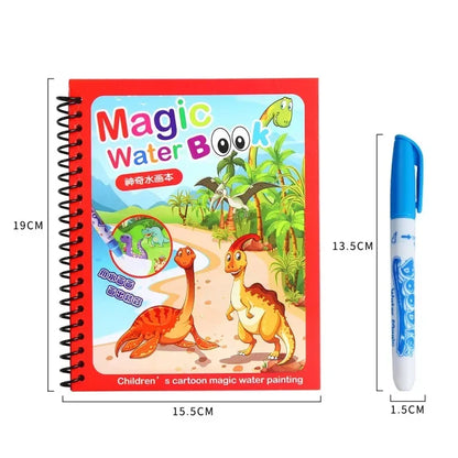 Drawing Coloring Books for Kids Magic Water Book with Pen 2 to 4 Years Old Children Learning Education Toy Baby Montessori Toys
