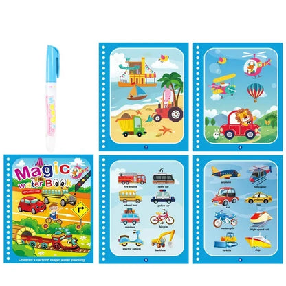 Drawing Coloring Books for Kids Magic Water Book with Pen 2 to 4 Years Old Children Learning Education Toy Baby Montessori Toys